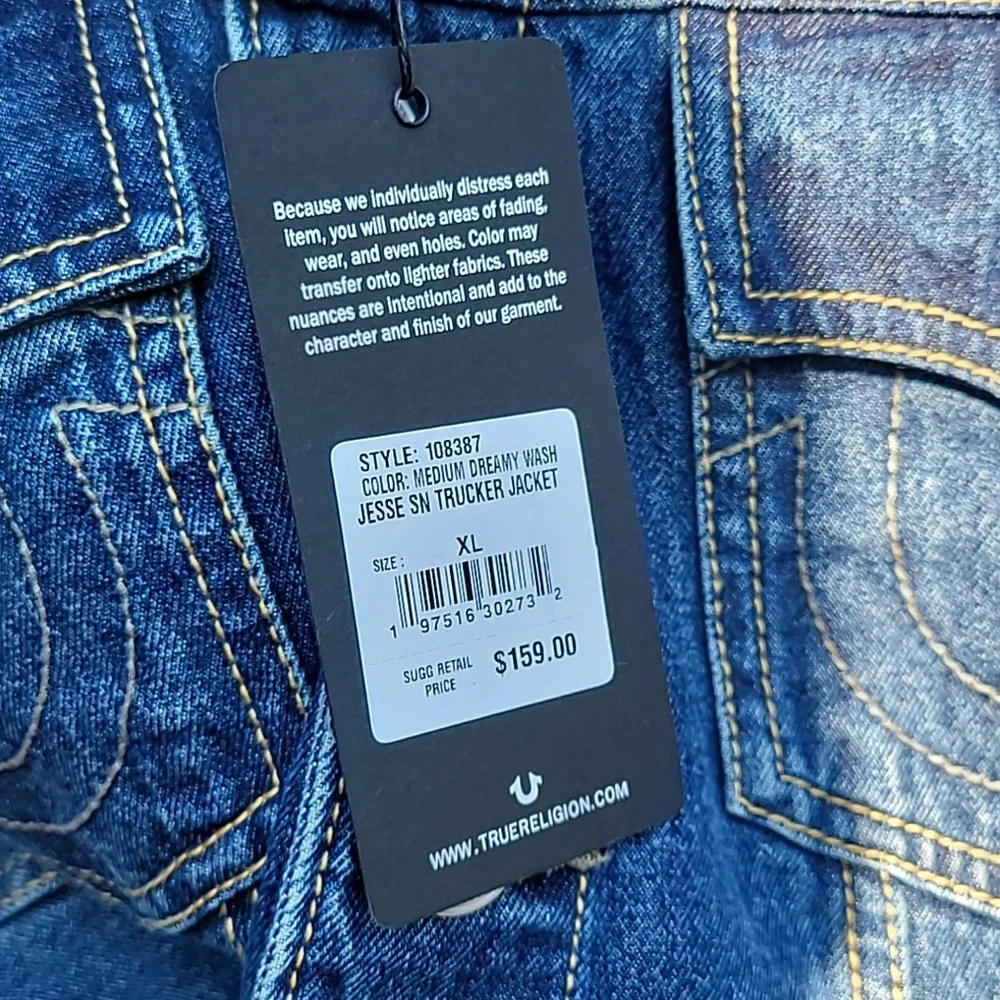 True Religion Jean Jacket Size XL Blue